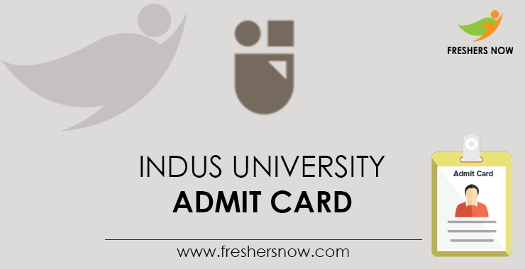 Indus University Admit Card Indus University Admit Card
