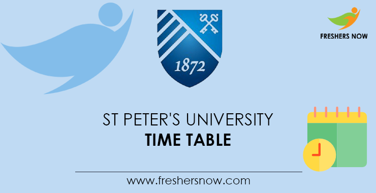St Peter's University Time Table 2021 PDF | UG, PG Exam Schedule