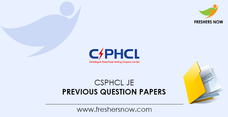 CSPHCL JE Previous Question Documents