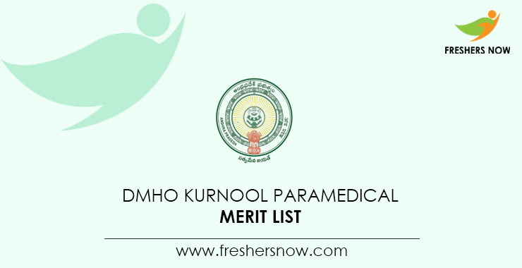 DMHO Kurnool Paramedical Merit List DMHO Kurnool Paramedical Merit List