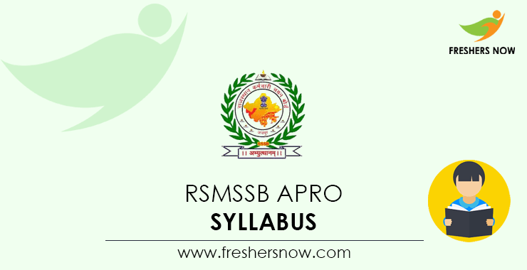 RSMSSB APRO Syllabus RSMSSB APRO Syllabus