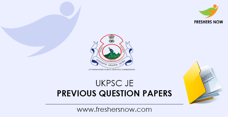 UKPSC JE Previous Question Papers UKPSC JE Previous Question Papers