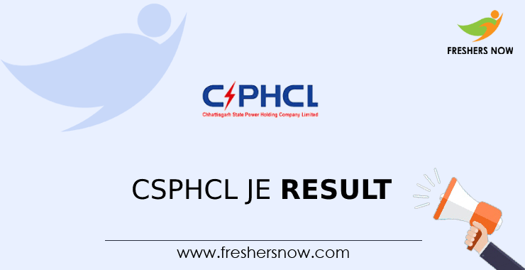 CSPHCL JE Result CSPHCL JE Result