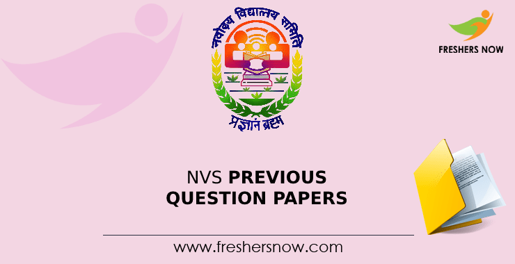 NVS Previous Question Papers NVS Previous Question Papers