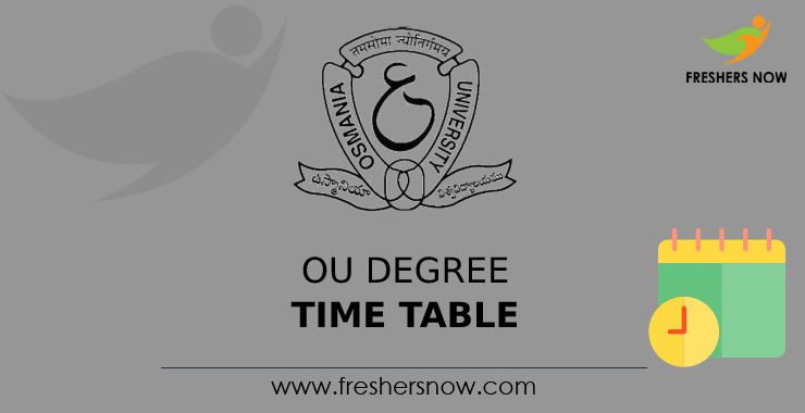 OU Degree Time Table 2023 (Released) | UG, PG Exam Schedule