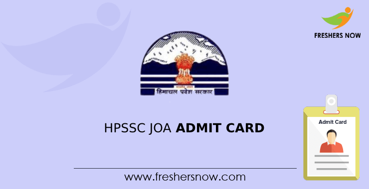 HPSSC JOA Admit Card HPSSC JOA Admit Card