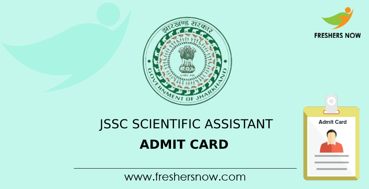 JSSC वैज्ञानिक सहायक एडमिट कार्ड