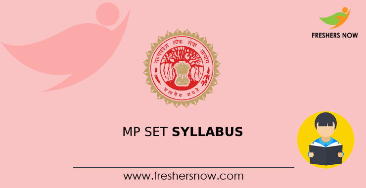 MP SET Syllabus MP SET Syllabus
