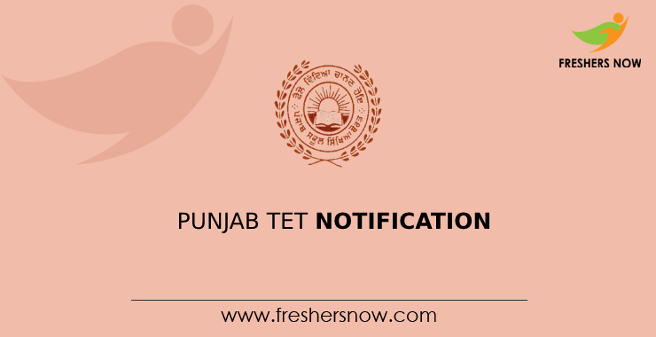Punjab TET Notification Punjab TET Notification