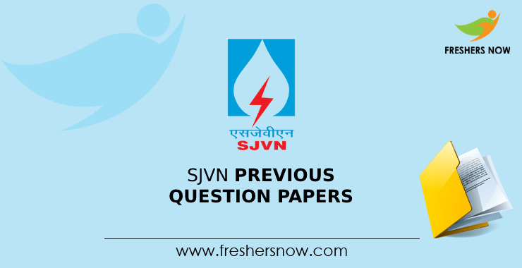 SJVN Previous Question Papers SJVN Previous Question Papers
