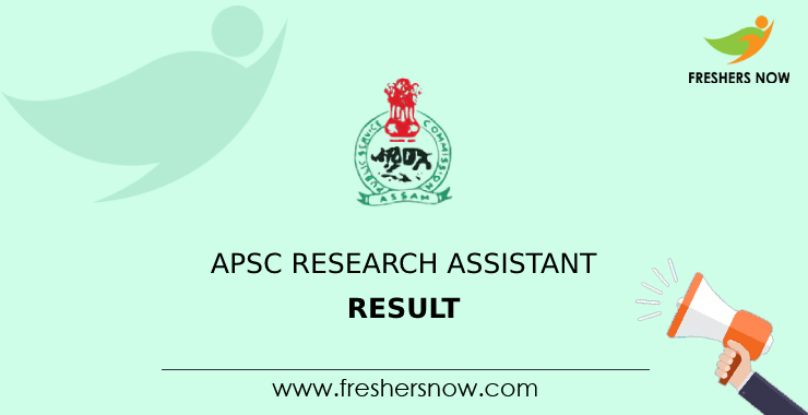 APSC Research Assistant Result APSC Research Assistant Result