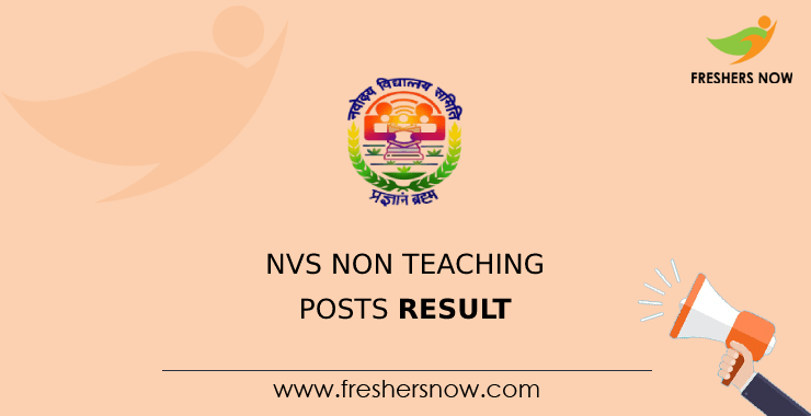 NVS Non Teaching Posts Result NVS Non Teaching Posts Result