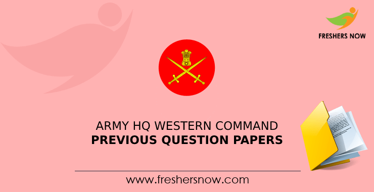 Army HQ Western Command Previous Question Papers Army HQ Western Command Previous Question Papers