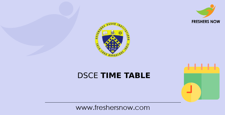 DSCE Time Table DSCE Time Table