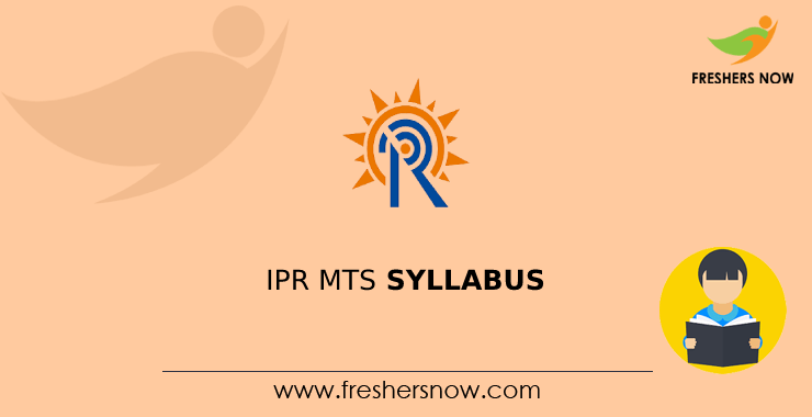 IPR MTS Syllabus IPR MTS Syllabus