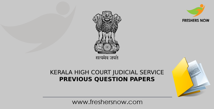 Kerala High Court Judicial Service Previous Question Papers Kerala High Court Judicial Service Previous Question Papers