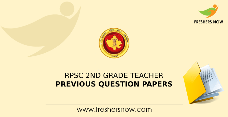RPSC 2nd Grade Teacher Previous Question Papers RPSC 2nd Grade Teacher Previous Question Papers