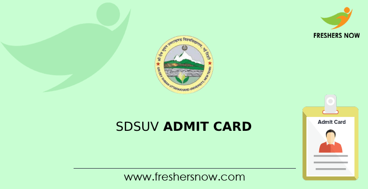 SDSUV Admit Card SDSUV Admit Card