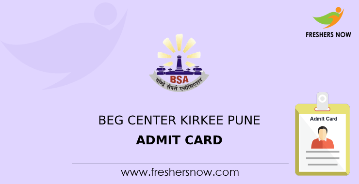 BEG Center Kirkee Pune Admit Card BEG Center Kirkee Pune Admit Card