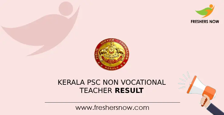 Kerala PSC Non Vocational Teacher Result 2023 | Cut Off