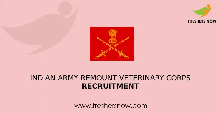 Remount Veterinary Corps Recruitment 2019 Indian Army Remount Veterinary Corps Recruitment 2024 Notification for